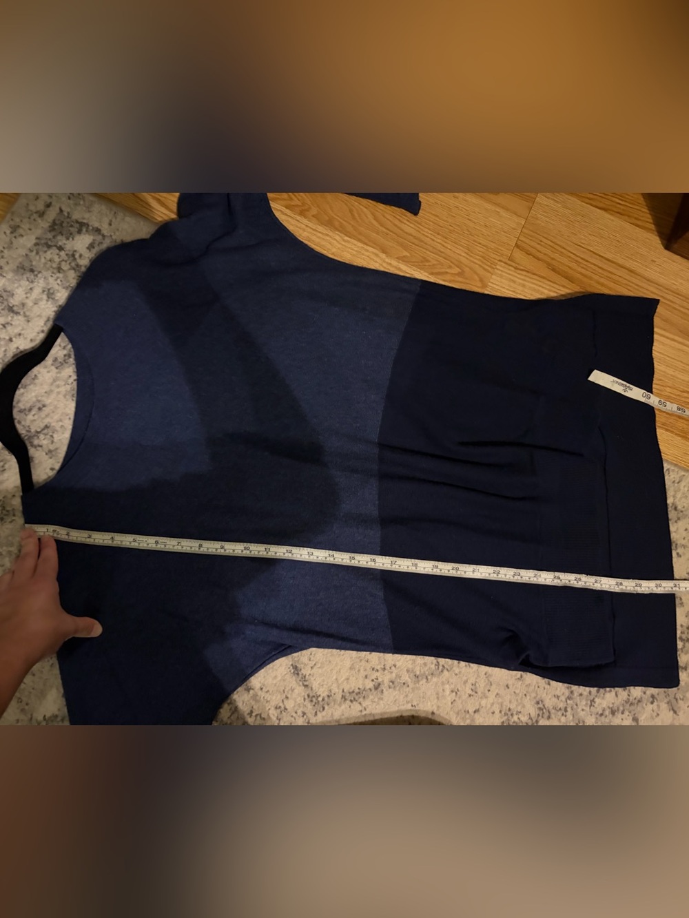 Athleta Stargazer Wool Cashmere Blend Colorblock Sweater Small Navy Tunic - Picture 5 of 9